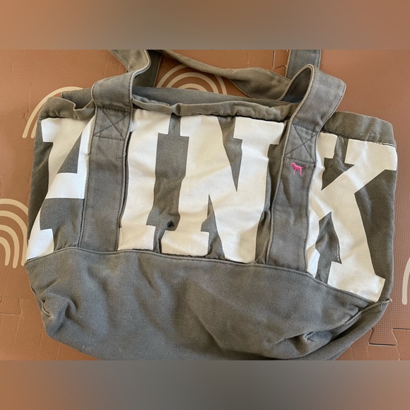 Vintage Victoria’s Secret PINK canvas tote bag in gray - Picture 7 of 8